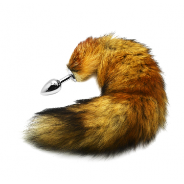 M size Enchanting Naughty Fox Tail Metal Anal 